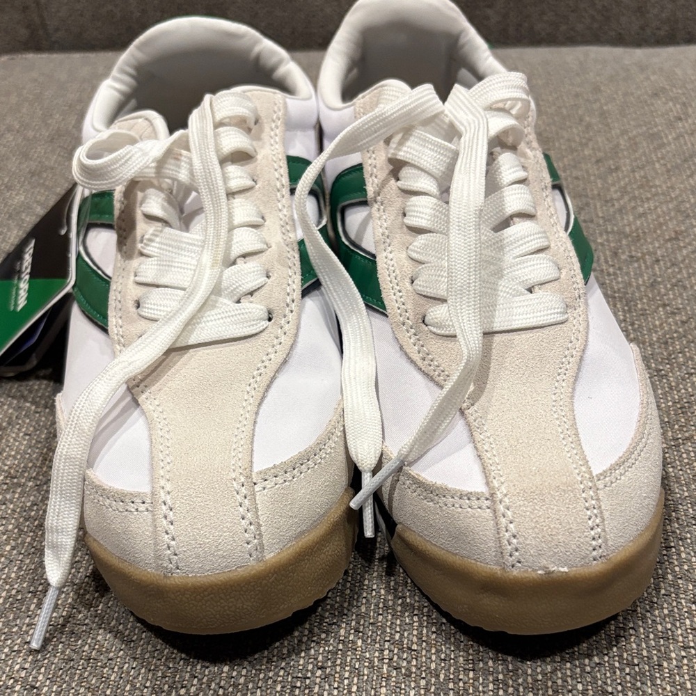 Tretorn Cream and Green Sneakers - Picture 2 of 12